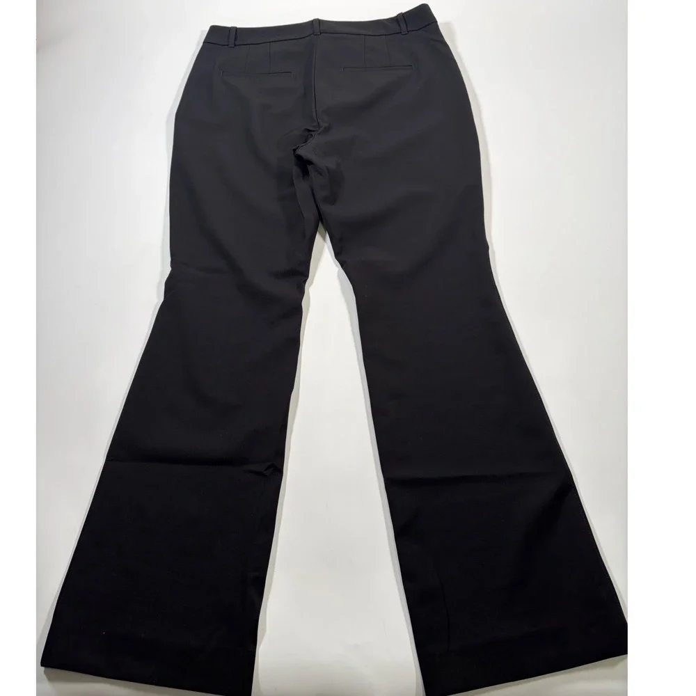 White House Black Market Black Flare Trousers 12 Minimalist Old Money Luxury